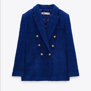 Zara textured tailored blazer NWT